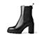 森达2021冬季新款商场同款气质高跟欧美潮女切尔西短靴4AR01DD1