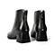 森达2021冬季新款商场同款气质简约粗跟休闲女短皮靴4MK01DD1