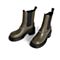 森达2021冬季新款时尚链条显瘦粗跟休闲女切尔西短靴Z0908DD1