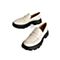 森达2022春季新款商场同款时尚光面学院风厚底女乐福鞋4QB21AA2