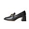 森达2022春季新款商场同款时尚马衔扣气质粗跟女单鞋4MA23AA2