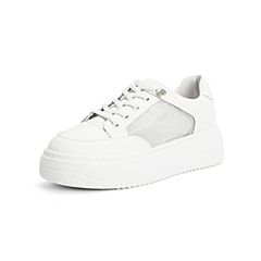 森达2022夏季新款商场同款时尚韩版潮流厚底女小白鞋SAH01BM2