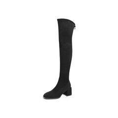 森达时尚骑士靴女2022冬新商场同款气质舒适休闲长筒靴SFQ01DC2