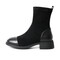 森达舒适弹力靴女2022冬季新款商场同款时尚休闲中筒靴SFW01DZ2