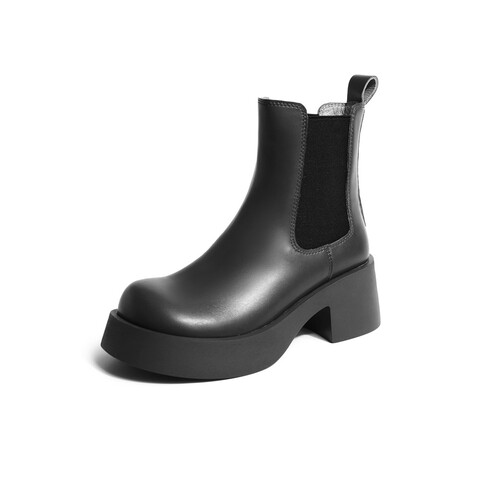 森达时尚切尔西靴女2022冬季新款气质粗跟显瘦休闲短靴TJ702DD2