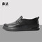 森达简约休闲皮鞋男2022冬季新款商场同款舒适一脚蹬单鞋1FL01DM2