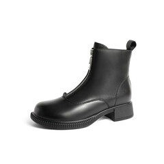 森达潮流时装靴女2022冬新商场同款气质显瘦休闲短靴SHL01DD2