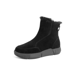 森达时尚雪地靴女2022冬季新款户外保暖休闲短靴ZT804DD2