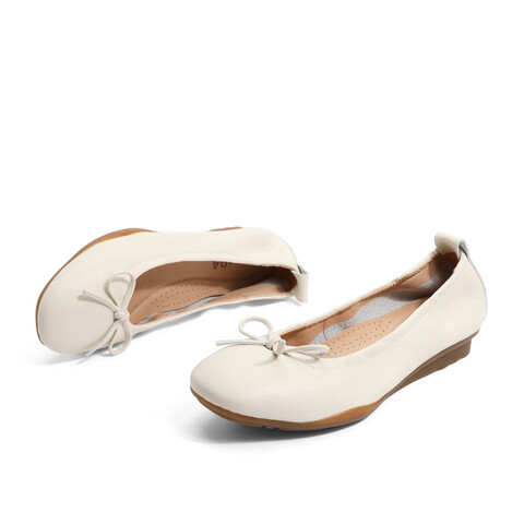 森达简约奶奶鞋女2023春季新款商场同款舒适平跟单鞋4PJ01AQ3