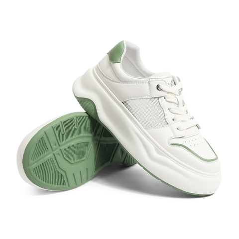 森达时尚小白鞋女2023夏新商场同款网面透气厚底休闲鞋SLS01BM3
