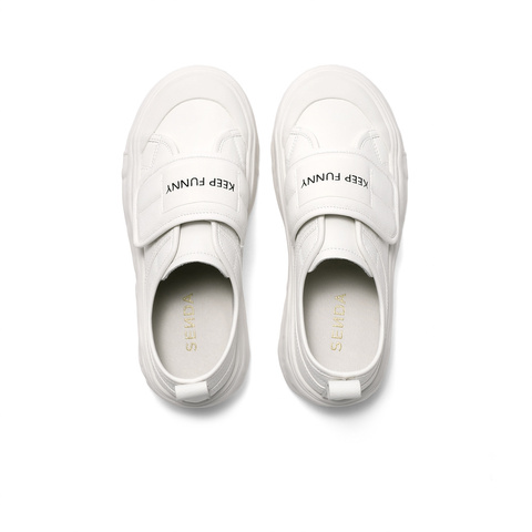 森达时尚小白鞋女2023夏新商场同款休闲厚底面包鞋女士SNX01BM3