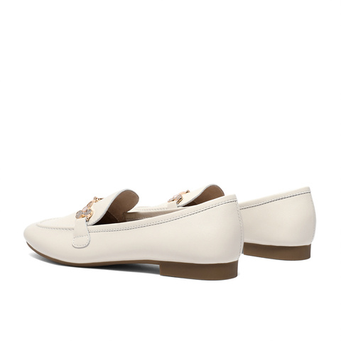 森达气质乐福鞋女春新马衔扣平跟单鞋女士软面ZTB38AA3