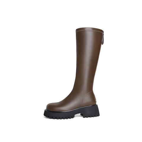 森达气质长筒靴女2023冬季新款商场同款时尚显瘦骑士靴SUA01DG3
