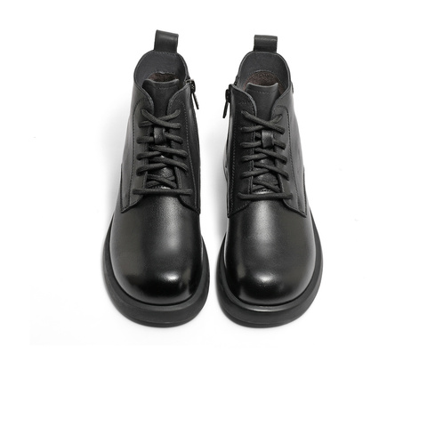 森达时尚马丁靴女2023冬季新款商场同款舒适软面休闲短靴STJ01DD3