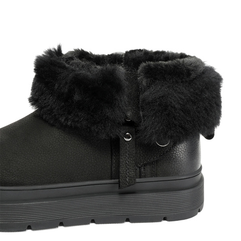 森达甜美雪地靴女2023冬季新款商场同款舒适保暖户外短靴SUE01DD3