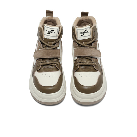 森达潮流休闲靴女2023冬新商场同款运动风厚底户外短靴SUB01DD3