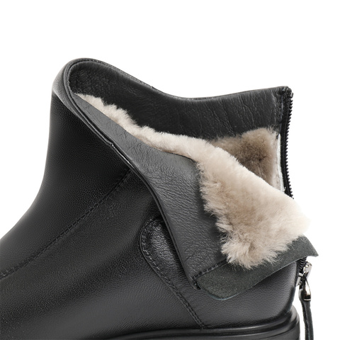 森达气质时装靴女2023冬季新款商场同款显瘦粗跟休闲短靴SRV01DD3