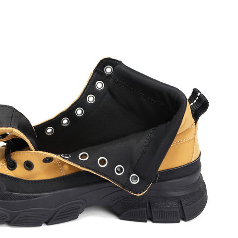 森达潮流工装靴女2023冬季新款户外时尚旅游舒适厚底休闲鞋CKZD2DM3