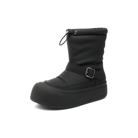 森达时尚雪地靴女2023冬季新款舒适保暖厚底弹力短靴ZTD08DD3
