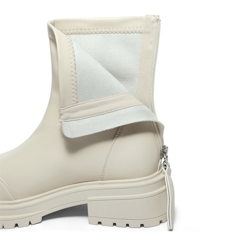 森达气质弹力靴女2023冬季新款时尚显瘦舒适休闲短靴ZTD16DD3