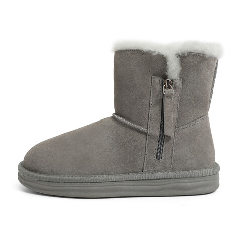 森达简约雪地靴女2023冬季新款商场同款户外保暖短靴SGZ02DD3