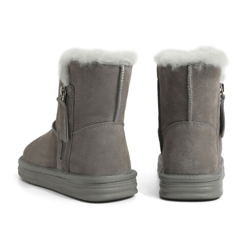 森达简约雪地靴女春商场同款保暖短靴SGZ02DD3