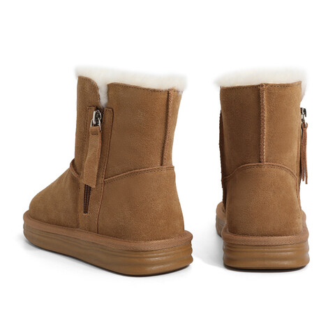 森达简约雪地靴女2023冬季新款商场同款户外保暖短靴SGZ02DD3