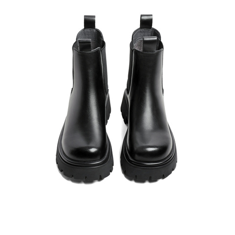 森达时尚切尔西靴女2023冬新商场同款潮流厚底烟筒靴短靴SVQ01DD3
