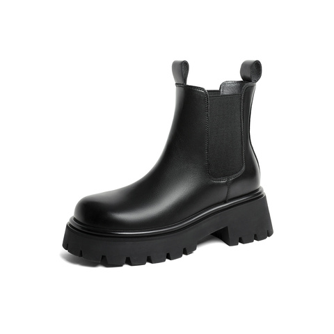 森达时尚切尔西靴女2023冬新商场同款潮流厚底烟筒靴短靴SVQ01DD3