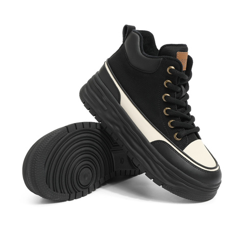 森达潮流高帮鞋女春商场同款舒适靴SLG01DD3