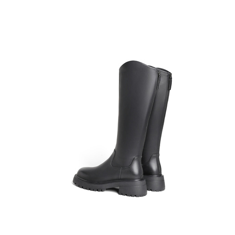 森达气质弹力靴女2023冬季新款商场同款显瘦长筒骑士靴SWE01DG3