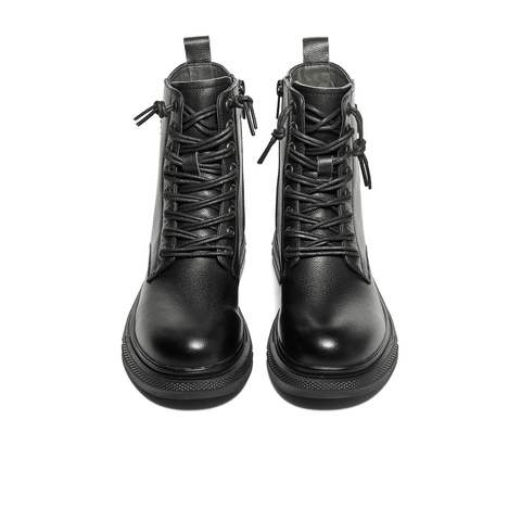 森达时尚马丁靴女2023冬季新款商场同款英伦潮流休闲短靴STP01DD3