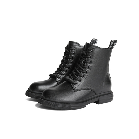 森达马丁靴女2023冬季新款商场同款ins潮显瘦休闲短靴SXU01DD3