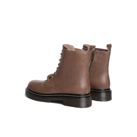 森达气质马丁靴女春商场同款机车风显瘦短靴SXW01DD3