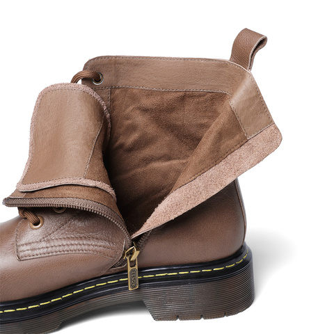 森达气质马丁靴女春商场同款机车风显瘦短靴SXW01DD3