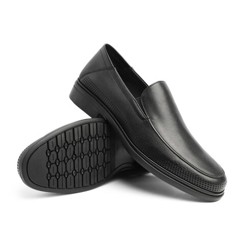 森达正装皮鞋男夏季时尚气质通勤绅士一脚蹬舒适商务鞋V9O12BM3