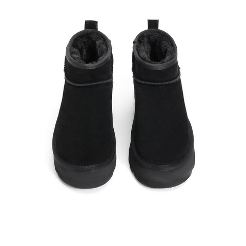 森达厚底休闲雪地靴女冬厚实保暖短靴东北靴ZTD62DD3