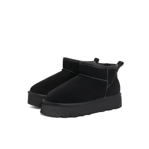 森达厚底休闲雪地靴女冬厚实保暖短靴东北靴ZTD62DD3