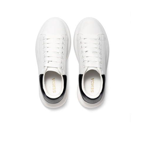 森达板鞋女秋季新款潮流女士厚底休闲小白鞋ZTC19CM3