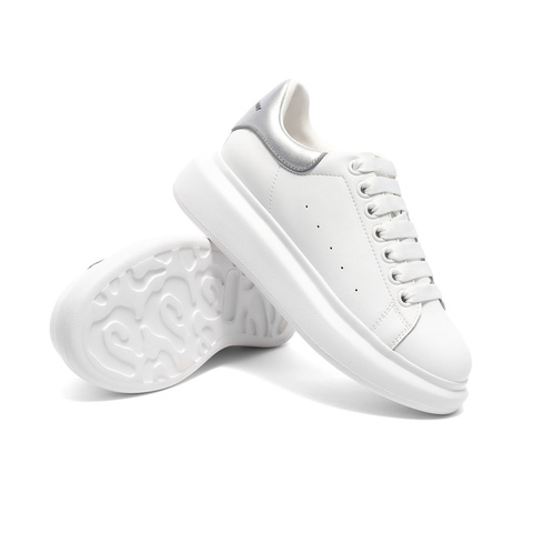 森达板鞋女秋季新款潮流女士厚底休闲小白鞋ZTC19CM3