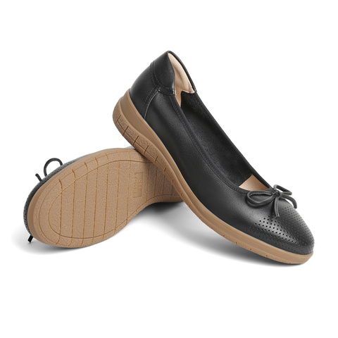 森达简约奶奶鞋女2024春新商场同款舒适一脚蹬平底单鞋SXK01AQ4