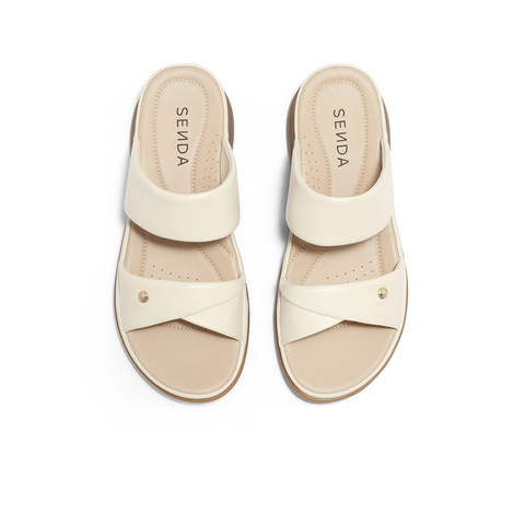 森达气质凉鞋女2024夏新商场同款舒适厚底外穿凉拖鞋SYN01BT4