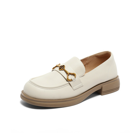 森达通勤乐福鞋女2024春新商场同款马衔扣一脚蹬单鞋SXG01AA4