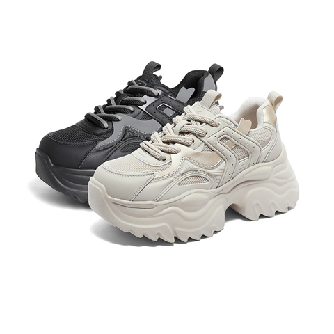 森达老爹鞋女2024春新商场同款运动风厚底休闲鞋SXP01AM4