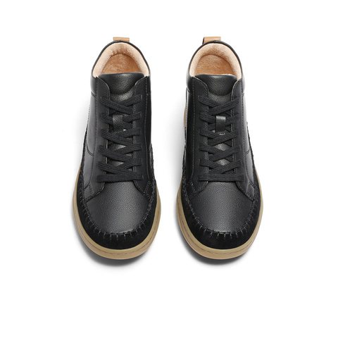 森达舒适靴女春新商场同款行走平底短皮靴4CFL2AD4