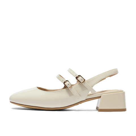 森达玛丽珍鞋女款2024新款夏包头粗跟休闲凉鞋ZBB82BH4