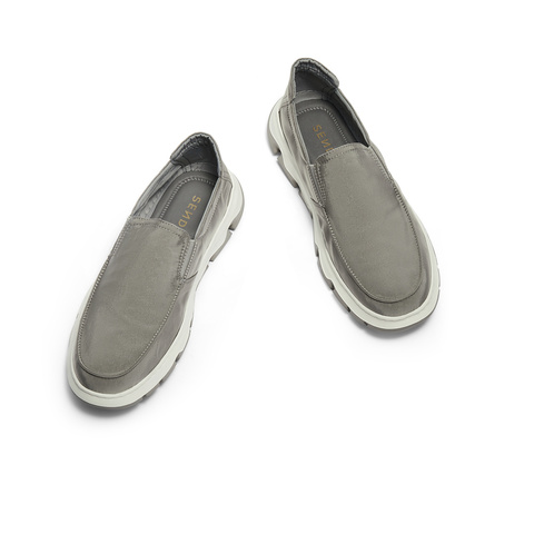 森达帆布鞋男款24夏季新款商场同款舒适一脚蹬休闲鞋1PX01BM4