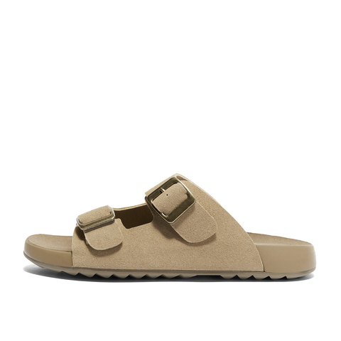 森达勃肯鞋女款2024新款外穿夏季舒适平底休闲凉拖鞋XCK01BT4