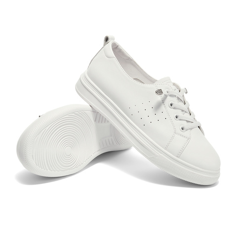 森达板鞋女款2024新秋商场同款小白鞋XBU01CM4