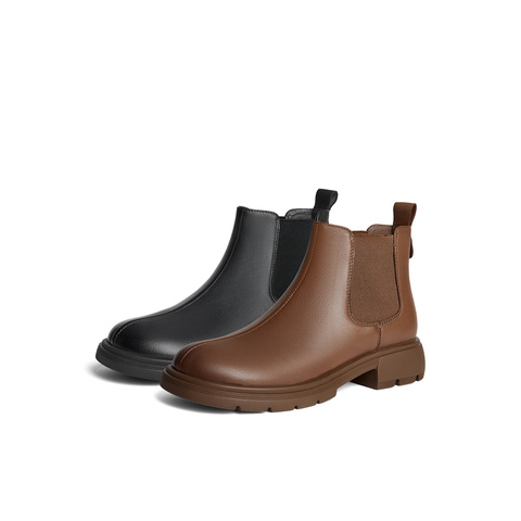 森达切尔西靴女款冬新商场同款经典休闲短靴XCU01DD4